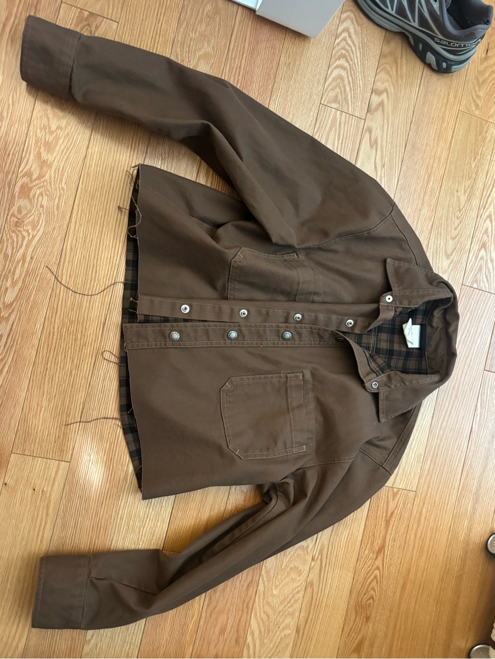 Cropped Brown Work Jacket - dickies